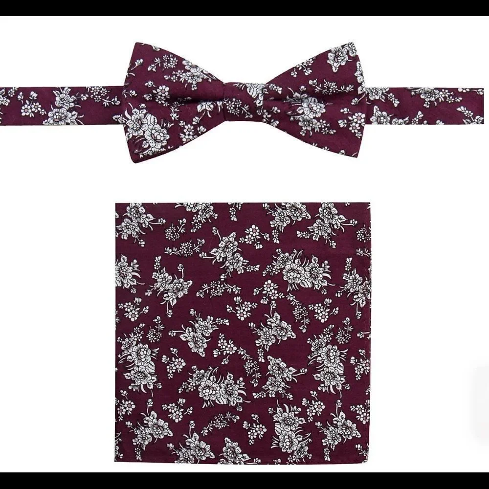 COPY - Apt. 9 Glenburn Floral Bow Tie & Pocket Square